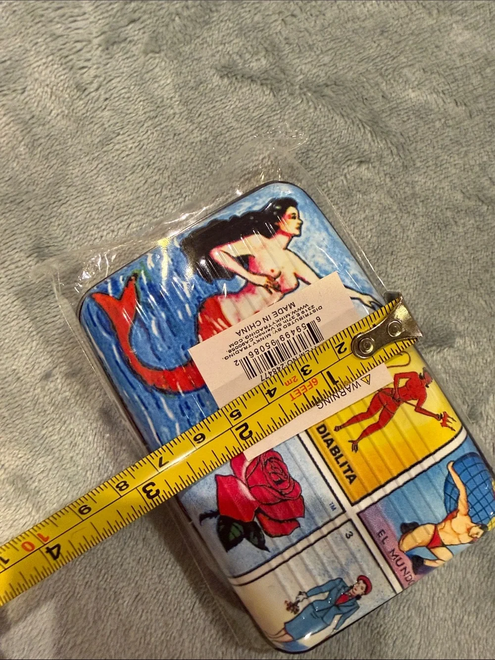 Loteria Print Crossbody Bag and Matching Card Holder